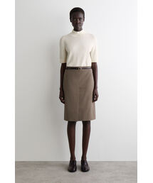 メリノウールブレンドペンシルスカート