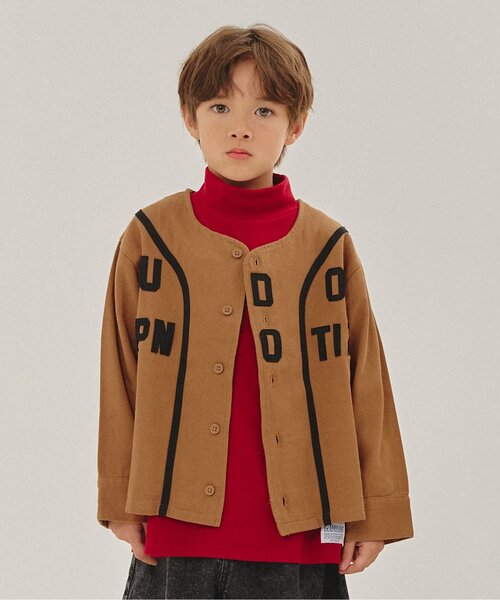 BREEZE（ブリーズ）の「【WEB限定/ジュニア対応】 ベースボールシャツ（シャツ/ブラウス・キッズ・ベージュ/ブラウン・100/120/140）」の2枚目の写真