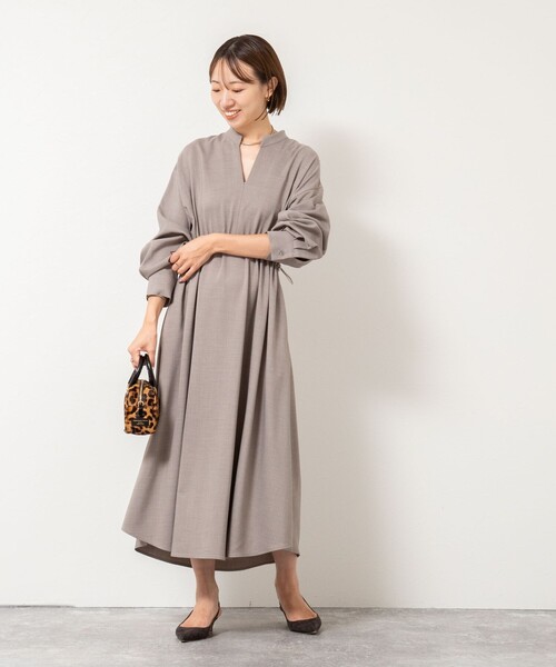 一部WEB限定色アイテム】ウォッシャブルシャツワンピース