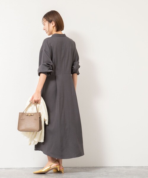 NOLLEY’S（ノーリーズ）の「【一部WEB限定色アイテム】ウォッシャブルシャツワンピース（ワンピース・レディース・ベージュ/ネイビー/チャコールグレー・38）」の16枚目の写真