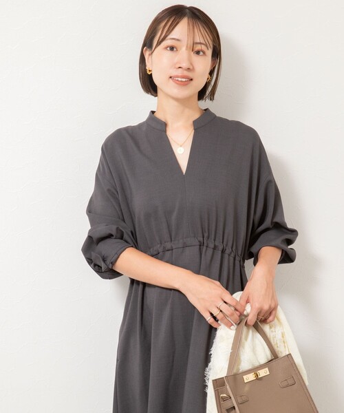 一部WEB限定色アイテム】ウォッシャブルシャツワンピース