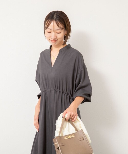 NOLLEY’S（ノーリーズ）の「【一部WEB限定色アイテム】ウォッシャブルシャツワンピース（ワンピース・レディース・ベージュ/ネイビー/チャコールグレー・38）」の19枚目の写真