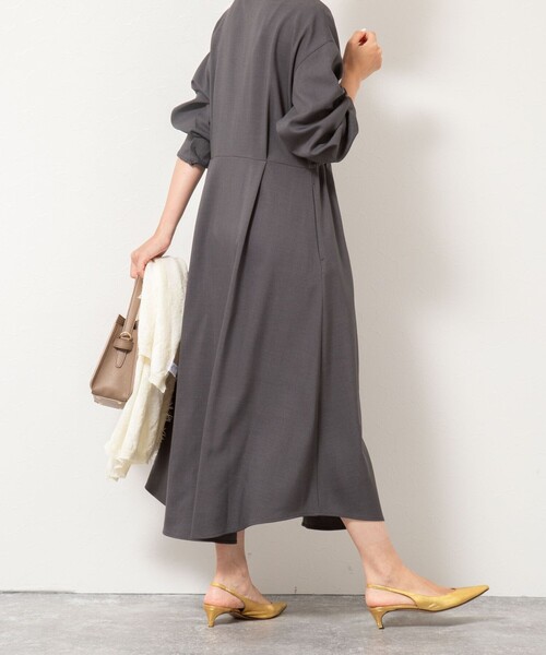 NOLLEY’S（ノーリーズ）の「【一部WEB限定色アイテム】ウォッシャブルシャツワンピース（ワンピース・レディース・ベージュ/ネイビー/チャコールグレー・38）」の21枚目の写真