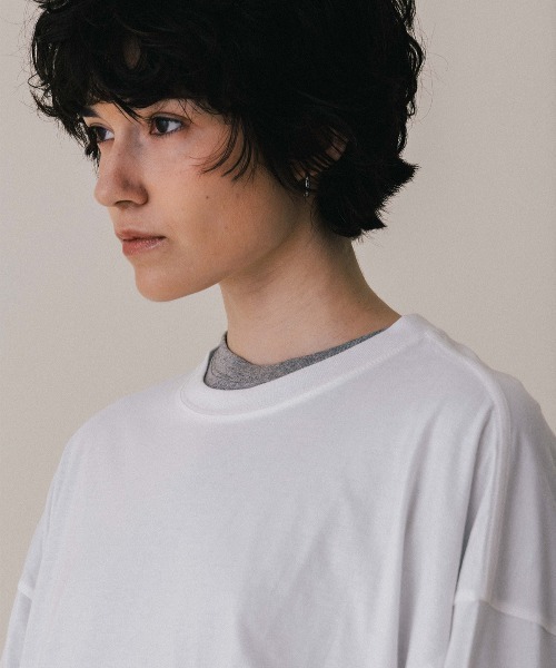 CREDONA(クレドナ)の「【THE C】 OVER L/S TEE/オーバーロングスリーブティー(Tシャツ/カットソー・レディース・ブラック/グレー/ブラウン/ホワイト・FREE)」の7枚目の写真