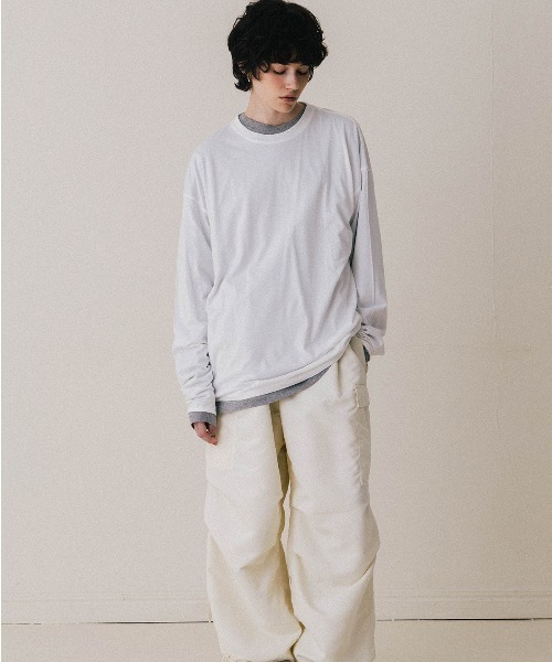 CREDONA(クレドナ)の「【THE C】 OVER L/S TEE/オーバーロングスリーブティー(Tシャツ/カットソー・レディース・ブラック/グレー/ブラウン/ホワイト・FREE)」の12枚目の写真