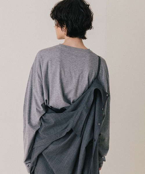 CREDONA(クレドナ)の「【THE C】 OVER L/S TEE/オーバーロングスリーブティー(Tシャツ/カットソー・レディース・ブラック/グレー/ブラウン/ホワイト・FREE)」の16枚目の写真