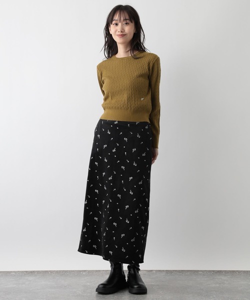 FOUND GOOD（ファウンドグッド）の「miniケーブルニット（ニット/セーター・レディース・ベージュ/イエロー系8/ブラック・L/M）」の8枚目の写真