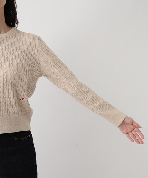 FOUND GOOD（ファウンドグッド）の「miniケーブルニット（ニット/セーター・レディース・ベージュ/イエロー系8/ブラック・L/M）」の16枚目の写真