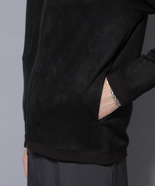 NANO universe（ナノユニバース）の「フェイクスエードZIPフーディー 長袖（パーカー・メンズ・ブラック/チャコール/グレー系その他4/アイボリー・L/M/S/XL）」の7枚目の写真
