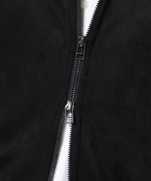 NANO universe（ナノユニバース）の「フェイクスエードZIPフーディー 長袖（パーカー・メンズ・ブラック/チャコール/グレー系その他4/アイボリー・L/M/S/XL）」の6枚目の写真