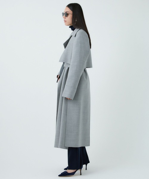 Chaos（カオス）の「Chaos(カオス)/ ◆坪田あさみさんInstaLIVE紹介◆　バリストコート（ステンカラーコート・レディース・グレー系/グレー系1・FREE）」の5枚目の写真