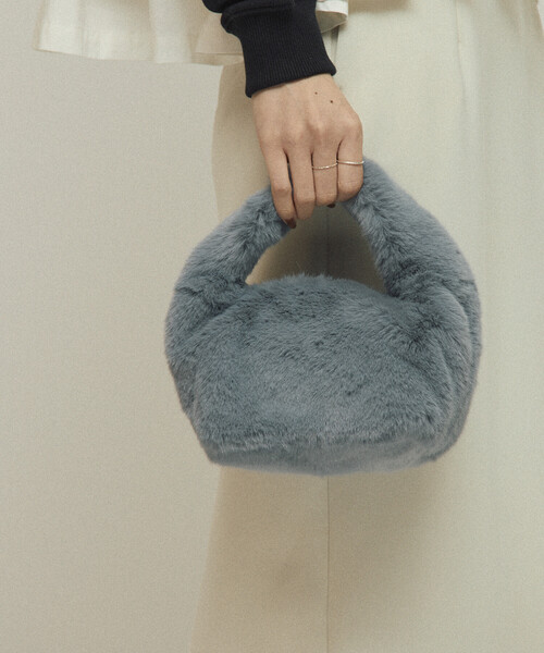 Firsthand（ファーストハンド）の「Firsthand/ファーストハンド フェイクファー ハンドバッグ（ハンドバッグ・レディース・ブラウン/レオパード/サックスブルー・ONE SIZE）」の9枚目の写真