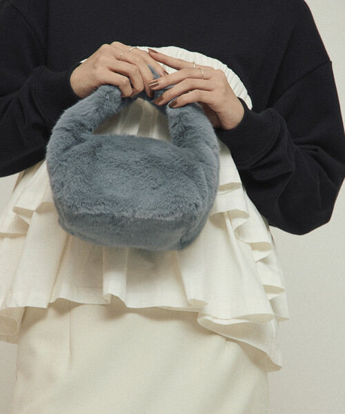 Firsthand（ファーストハンド）の「Firsthand/ファーストハンド フェイクファー ハンドバッグ（ハンドバッグ・レディース・ブラウン/レオパード/サックスブルー・ONE SIZE）」の10枚目の写真