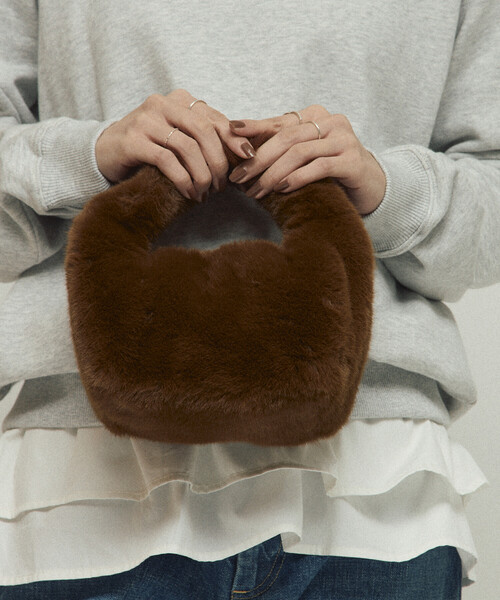 Firsthand（ファーストハンド）の「Firsthand/ファーストハンド フェイクファー ハンドバッグ（ハンドバッグ・レディース・ブラウン/レオパード/サックスブルー・ONE SIZE）」の12枚目の写真