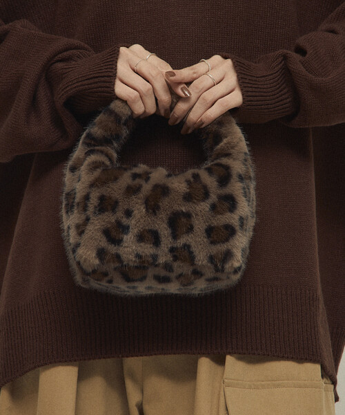 Firsthand（ファーストハンド）の「Firsthand/ファーストハンド フェイクファー ハンドバッグ（ハンドバッグ・レディース・ブラウン/レオパード/サックスブルー・ONE SIZE）」の13枚目の写真