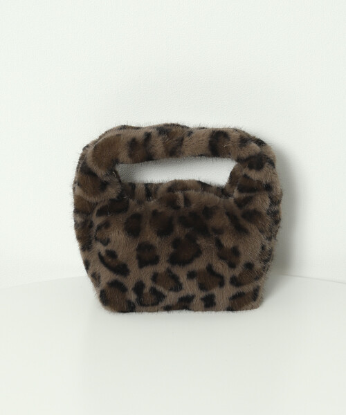 Firsthand（ファーストハンド）の「Firsthand/ファーストハンド フェイクファー ハンドバッグ（ハンドバッグ・レディース・ブラウン/レオパード/サックスブルー・ONE SIZE）」の14枚目の写真