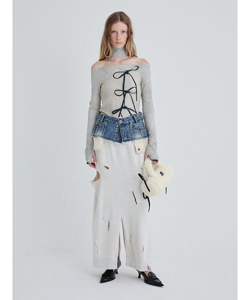 SORIN(ソリン )の「Crafted Denim Skirt Belt/クラフトデニムスカートベルト(デニムスカート・レディース・ブラック/インディゴブルー・36/38)」の14枚目の写真