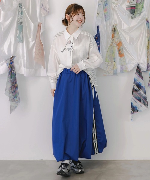 ScoLar(スカラー)の「ScoLar/スカラー 蝶サイドライン バルーンSK(スカート・レディース・ブラック/ネイビー・FREE)」の8枚目の写真