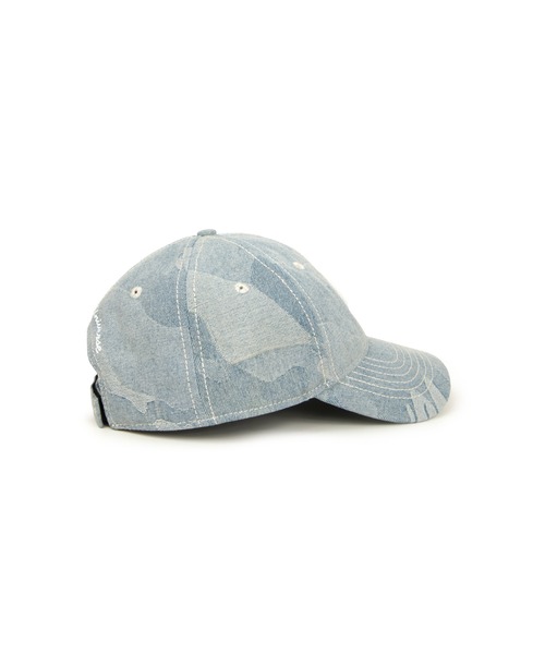 AAPE BY A BATHING APE（エーエイプバイアベイシングエイプ）の「AAPE MAIN CAP(camouflage)（キャップ・メンズ・ライトブラック/ライトブルー・FREE）」の7枚目の写真