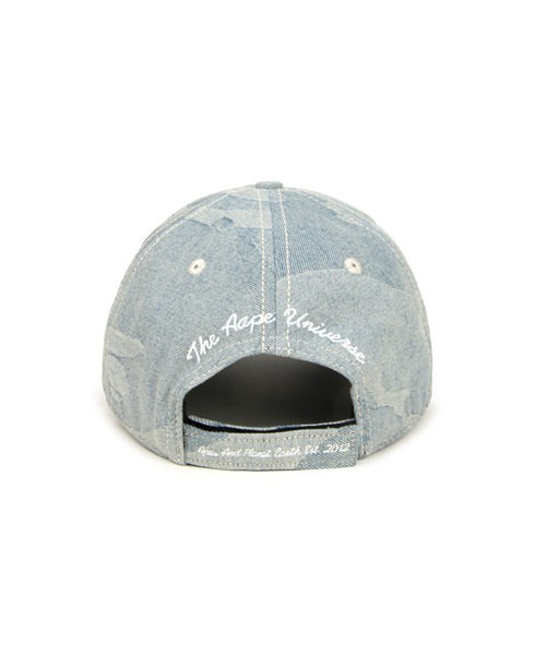 AAPE BY A BATHING APE（エーエイプバイアベイシングエイプ）の「AAPE MAIN CAP(camouflage)（キャップ・メンズ・ライトブラック/ライトブルー・FREE）」の8枚目の写真