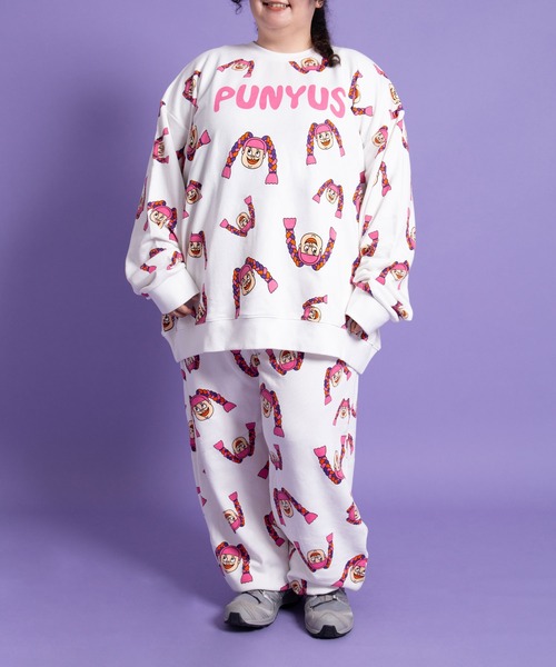 PUNYUS(プニュズ)の「【新サイズ】NAOMIチャン総柄スウェットパンツ(スウェットパンツ・レディース・ホワイト・1/2/3/4/5)」の3枚目の写真