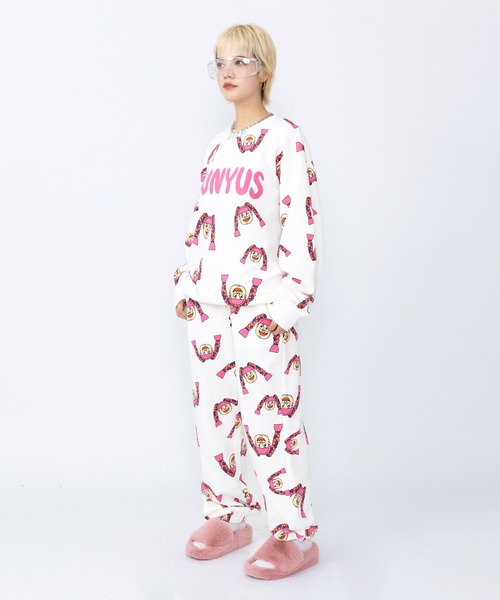 PUNYUS(プニュズ)の「【新サイズ】NAOMIチャン総柄スウェットパンツ(スウェットパンツ・レディース・ホワイト・1/2/3/4/5)」の14枚目の写真