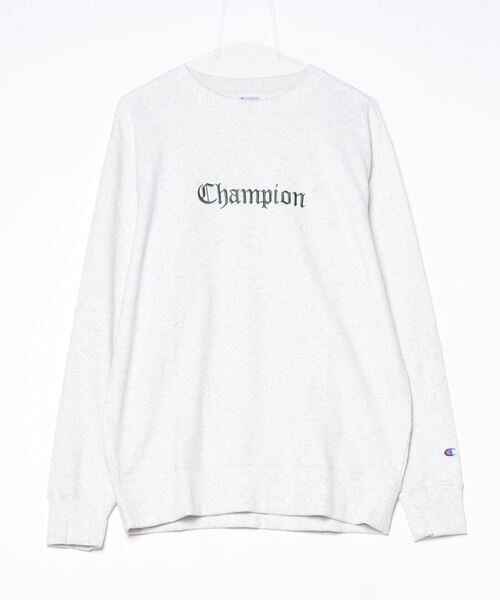 Champion(チャンピオン)の「【別注】チャンピオン CREW NECK SWEATSHIRT 限定コラボ(スウェット・メンズ・オフホワイト/ダークグレー・S/M/L/LL)」の1枚目の写真