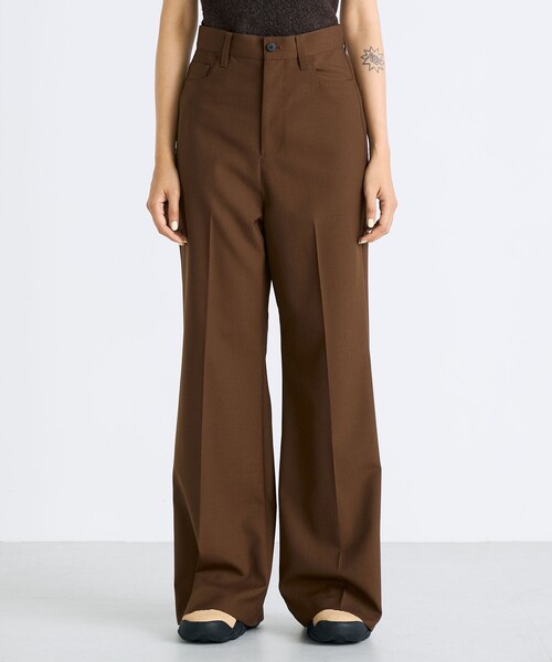 EDITION（エディション）の「ウールポリエステルドスキン フレアパンツ（その他パンツ・レディース・ブラウン/ブラック・36/34）」の8枚目の写真