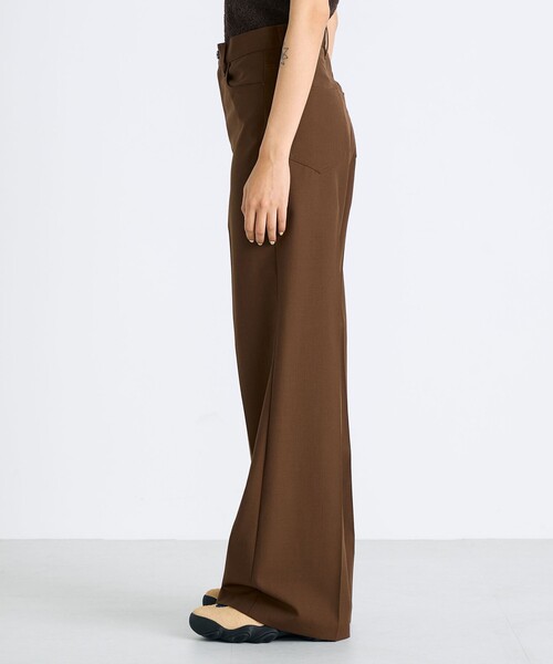 EDITION（エディション）の「ウールポリエステルドスキン フレアパンツ（その他パンツ・レディース・ブラウン/ブラック・36/34）」の9枚目の写真