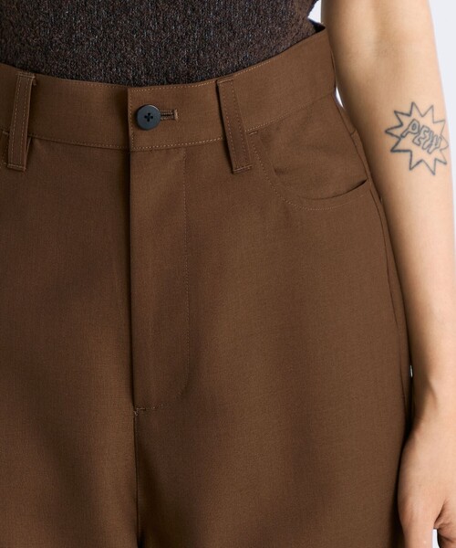 EDITION（エディション）の「ウールポリエステルドスキン フレアパンツ（その他パンツ・レディース・ブラウン/ブラック・36/34）」の11枚目の写真