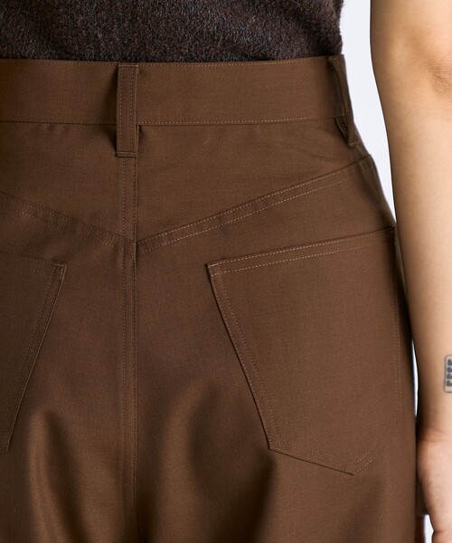EDITION（エディション）の「ウールポリエステルドスキン フレアパンツ（その他パンツ・レディース・ブラウン/ブラック・36/34）」の12枚目の写真