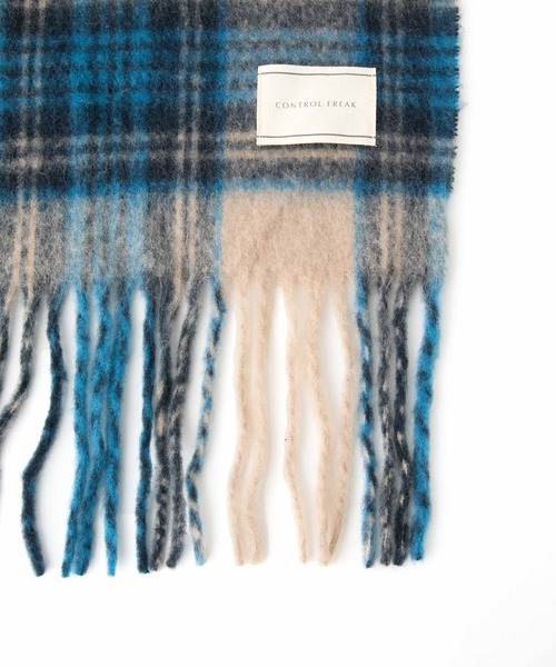 CONTROL FREAK（コントロールフリーク）の「CONTROL FREAK(コントロールフリーク)シャギーチェックマフラー（マフラー・レディース・ブラウン/ブルー/パープル・FREE）」の18枚目の写真