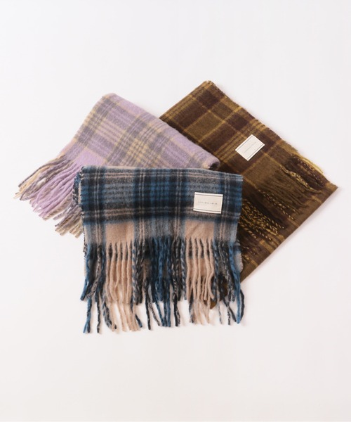 CONTROL FREAK（コントロールフリーク）の「CONTROL FREAK(コントロールフリーク)シャギーチェックマフラー（マフラー・レディース・ブラウン/ブルー/パープル・FREE）」の4枚目の写真