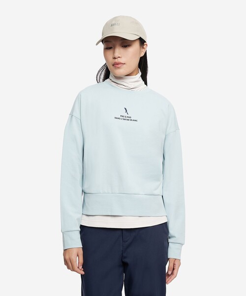 AIGLE（エーグル）の「UVカット ロングスリーブTシャツ（Tシャツ/カットソー・レディース・ホワイト/ライトブルー/ダークネイビー・M/S）」の13枚目の写真