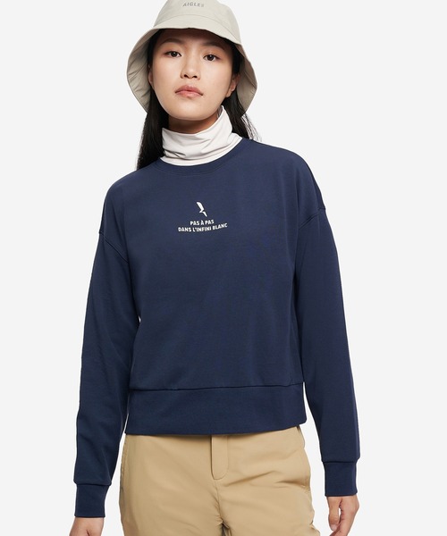 AIGLE（エーグル）の「UVカット ロングスリーブTシャツ（Tシャツ/カットソー・レディース・ホワイト/ライトブルー/ダークネイビー・M/S）」の3枚目の写真