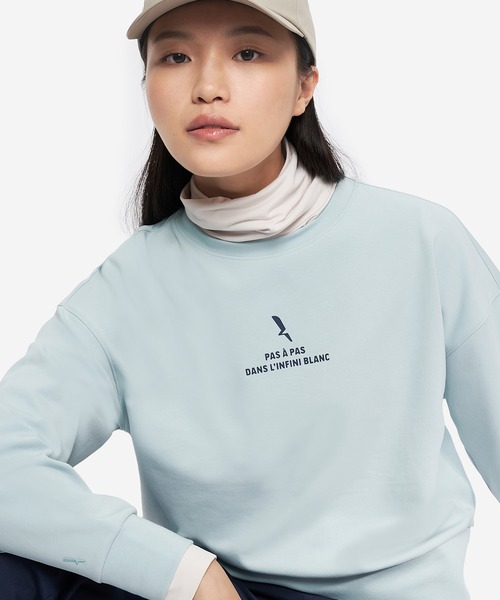 AIGLE（エーグル）の「UVカット ロングスリーブTシャツ（Tシャツ/カットソー・レディース・ホワイト/ライトブルー/ダークネイビー・M/S）」の2枚目の写真