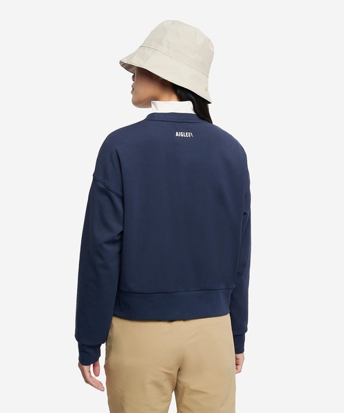 AIGLE（エーグル）の「UVカット ロングスリーブTシャツ（Tシャツ/カットソー・レディース・ホワイト/ライトブルー/ダークネイビー・M/S）」の9枚目の写真