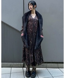 IRENENNE（アイレネ）の「ギャザードレスw/フローラル＆ミネラルプリント / Gathered Dressw/Floral&Mineral Print（ワンピース）」