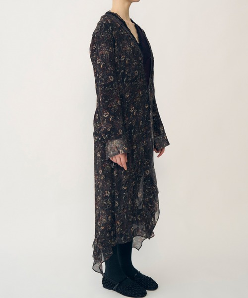 IRENENNE(アイレネ)の「ギャザードレスw/フローラル&ミネラルプリント / Gathered Dressw/Floral&Mineral Print(ワンピース・レディース・ブラウン/ライトピンク・36/38)」の6枚目の写真