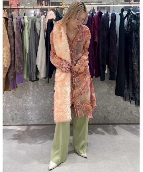 IRENENNE(アイレネ)の「ギャザードレスw/フローラル&ミネラルプリント / Gathered Dressw/Floral&Mineral Print(ワンピース・レディース・ブラウン/ライトピンク・36/38)」の12枚目の写真