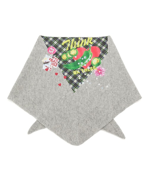 HEY!MrsROSE（ヘイミセスローズ）の「HEY! Mrs ROSE(ヘイ！ミセスローズ)HEY!コラージュストール（ストール/ショール・レディース・ブラック/グレー/ブルー/レッド・FREE）」の19枚目の写真