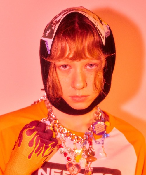 HEY!MrsROSE（ヘイミセスローズ）の「HEY! Mrs ROSE(ヘイ！ミセスローズ)HEY!コラージュストール（ストール/ショール・レディース・ブラック/グレー/ブルー/レッド・FREE）」の8枚目の写真