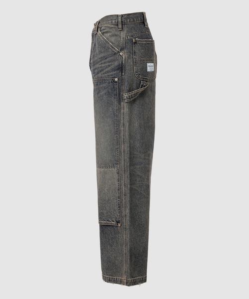 DAIRIKU（ダイリク）の「Vintage Washed Painter Denim Wide Pants（デニムパンツ・メンズ・ブラック/インディゴブルー・29(M)/31(L)/27(S)）」の8枚目の写真