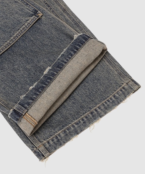 DAIRIKU（ダイリク）の「Vintage Washed Painter Denim Wide Pants（デニムパンツ・メンズ・ブラック/インディゴブルー・29(M)/31(L)/27(S)）」の16枚目の写真
