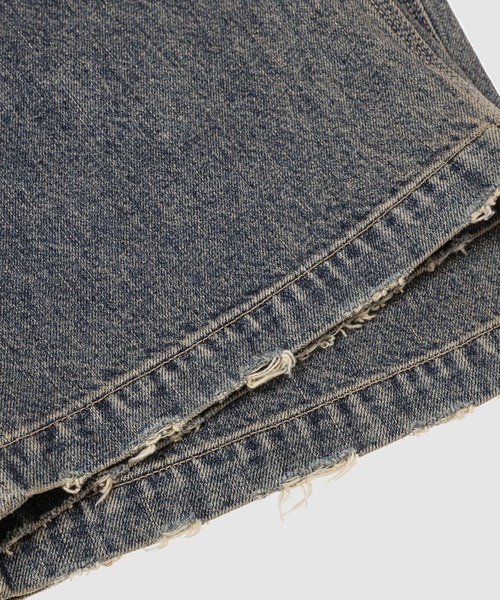 DAIRIKU（ダイリク）の「Vintage Washed Painter Denim Wide Pants（デニムパンツ・メンズ・ブラック/インディゴブルー・29(M)/31(L)/27(S)）」の17枚目の写真