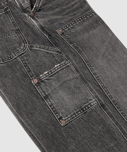 DAIRIKU（ダイリク）の「Vintage Washed Painter Denim Wide Pants（デニムパンツ・メンズ・ブラック/インディゴブルー・29(M)/31(L)/27(S)）」の19枚目の写真