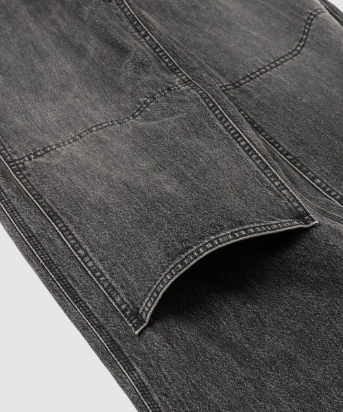DAIRIKU（ダイリク）の「Vintage Washed Painter Denim Wide Pants（デニムパンツ・メンズ・ブラック/インディゴブルー・29(M)/31(L)/27(S)）」の20枚目の写真