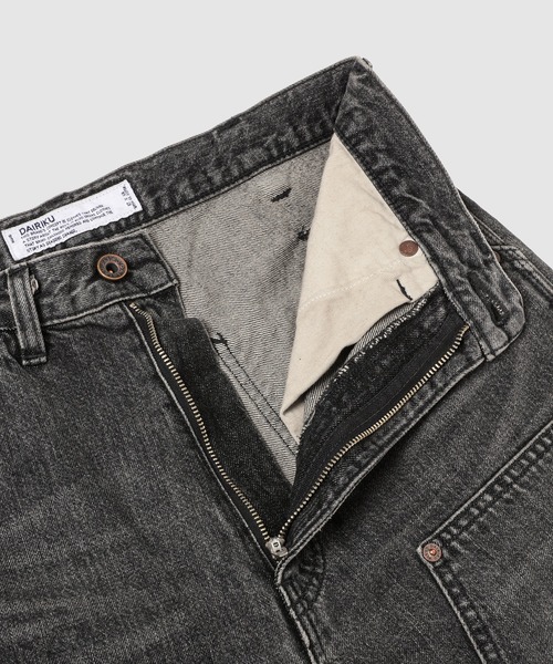 DAIRIKU（ダイリク）の「Vintage Washed Painter Denim Wide Pants（デニムパンツ・メンズ・ブラック/インディゴブルー・29(M)/31(L)/27(S)）」の21枚目の写真