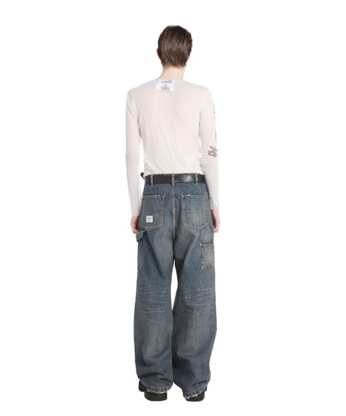 DAIRIKU（ダイリク）の「Vintage Washed Painter Denim Wide Pants（デニムパンツ・メンズ・ブラック/インディゴブルー・29(M)/31(L)/27(S)）」の4枚目の写真