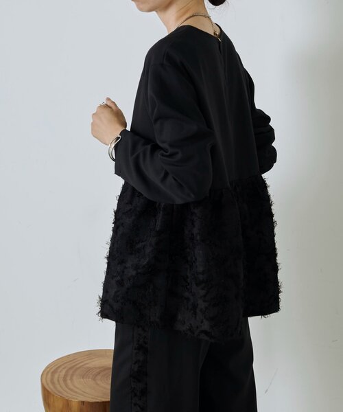 Jena espace merveilleux(ジェナ エスパスメルヴェイユ)の「ジャガードペプラムセットアップ(ワンピース・レディース・ネイビー/ブラック・FREE)」の16枚目の写真